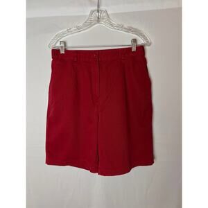 Heritage Americana L.L.Bean Preppy Cotton Casual Utility Shorts Red Womens 12
